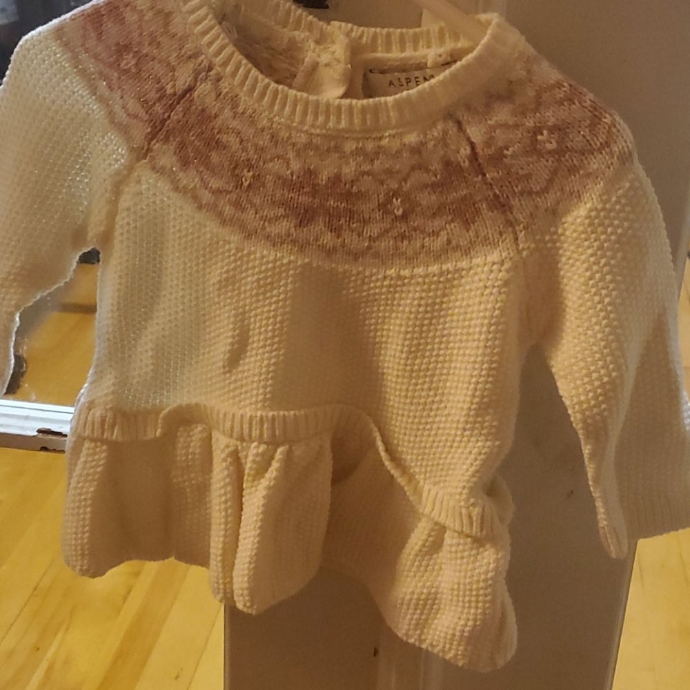Aspen baby girls sweater matching set